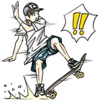 Skateboarder's sticker sticker #5923255