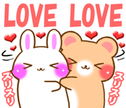 Rabbit and bear Love sticker sticker #5924172