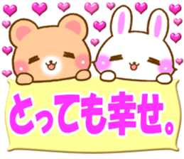 Rabbit and bear Love sticker sticker #5924176