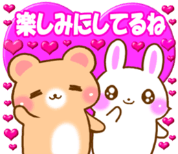 Rabbit and bear Love sticker sticker #5924184