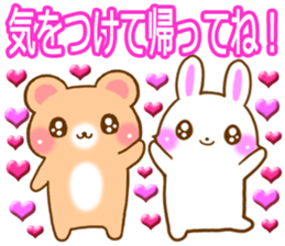 Rabbit and bear Love sticker sticker #5924191