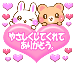 Rabbit and bear Love sticker sticker #5924193