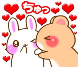 Rabbit and bear Love sticker sticker #5924197