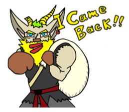 legendary karate fighter, Goat hermit2 sticker #5924440