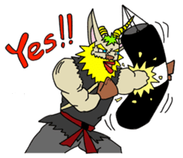 legendary karate fighter, Goat hermit2 sticker #5924449