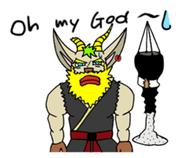 legendary karate fighter, Goat hermit2 sticker #5924473