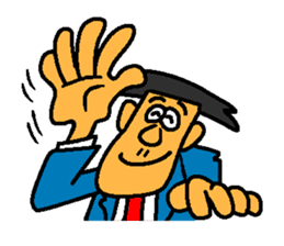 Businessman in blue suit sticker #5925240