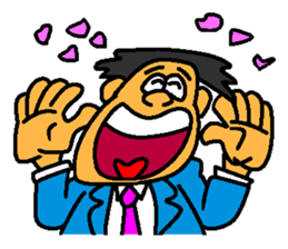 Businessman in blue suit sticker #5925241