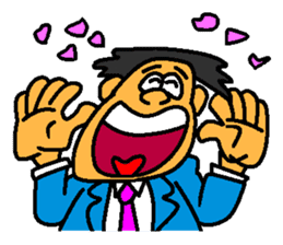 Businessman in blue suit sticker #5925241