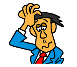 Businessman in blue suit sticker #5925242