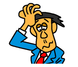 Businessman in blue suit sticker #5925242