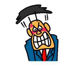 Businessman in blue suit sticker #5925243