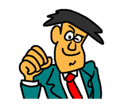 Businessman in blue suit sticker #5925244