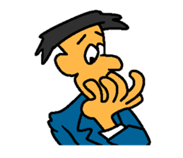 Businessman in blue suit sticker #5925245