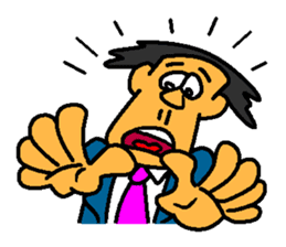 Businessman in blue suit sticker #5925246