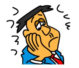 Businessman in blue suit sticker #5925247