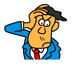 Businessman in blue suit sticker #5925249