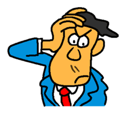 Businessman in blue suit sticker #5925249