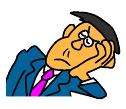 Businessman in blue suit sticker #5925250