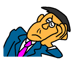 Businessman in blue suit sticker #5925250