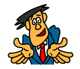 Businessman in blue suit sticker #5925251