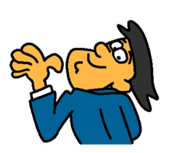 Businessman in blue suit sticker #5925253