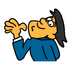 Businessman in blue suit sticker #5925253