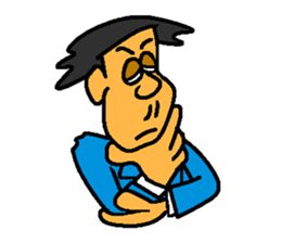 Businessman in blue suit sticker #5925254