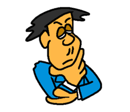 Businessman in blue suit sticker #5925254