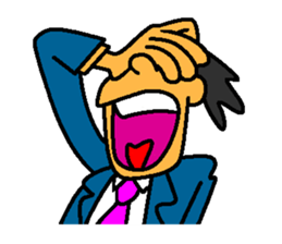 Businessman in blue suit sticker #5925255