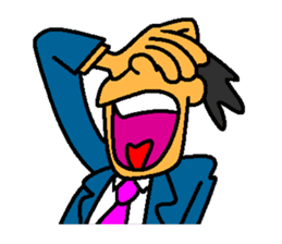 Businessman in blue suit sticker #5925255