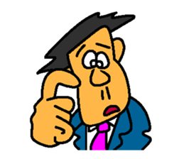 Businessman in blue suit sticker #5925257