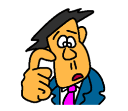 Businessman in blue suit sticker #5925257
