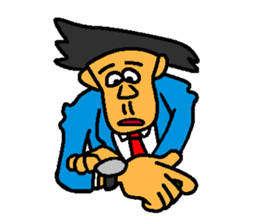 Businessman in blue suit sticker #5925261