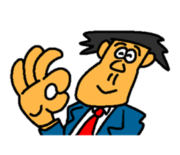 Businessman in blue suit sticker #5925262