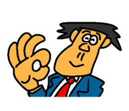 Businessman in blue suit sticker #5925262
