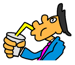 Businessman in blue suit sticker #5925263