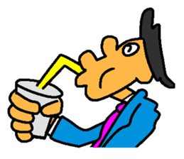 Businessman in blue suit sticker #5925263