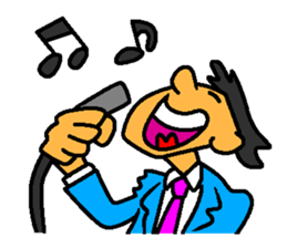 Businessman in blue suit sticker #5925265