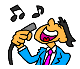 Businessman in blue suit sticker #5925265