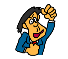 Businessman in blue suit sticker #5925266