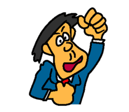 Businessman in blue suit sticker #5925266