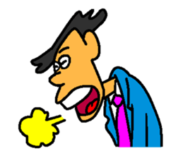 Businessman in blue suit sticker #5925267