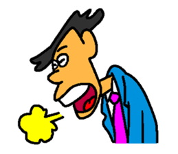 Businessman in blue suit sticker #5925267