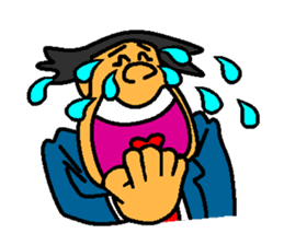 Businessman in blue suit sticker #5925268