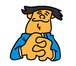 Businessman in blue suit sticker #5925269