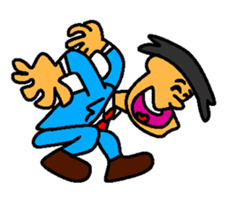 Businessman in blue suit sticker #5925270