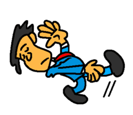 Businessman in blue suit sticker #5925272