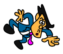 Businessman in blue suit sticker #5925273