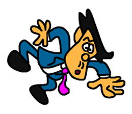 Businessman in blue suit sticker #5925273